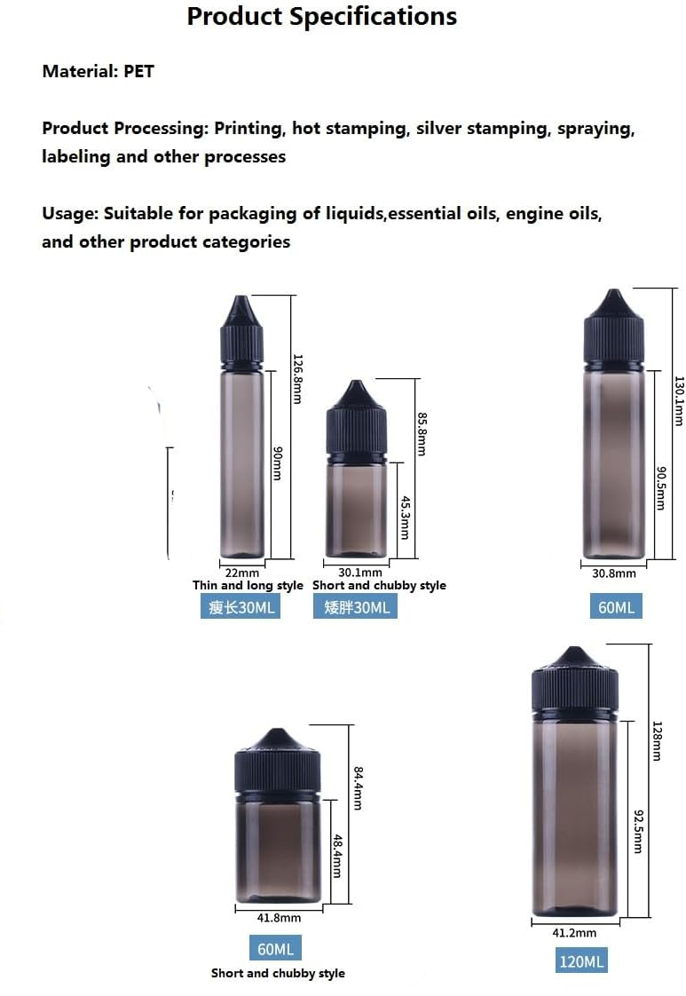 20 szt. 30-120 ml PET pusta bu – Juice Bottle Dropper recenzja i cena